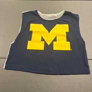 University of Michigan tank top with mesh back